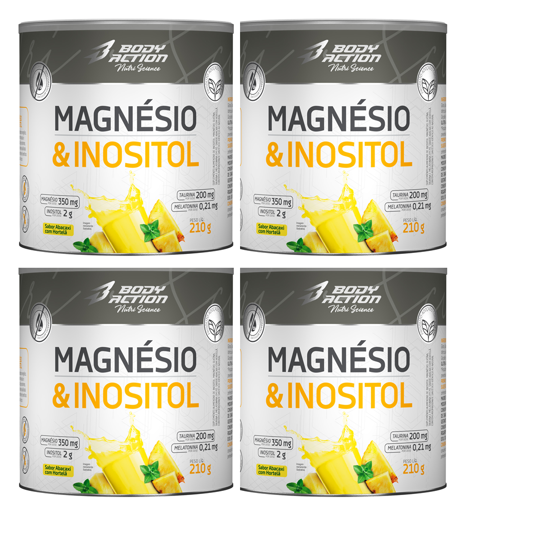Kit 3 Magnésio & Inositol — 4 potes